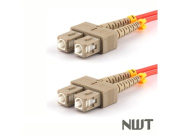 Fiber Patch Cords - Duplex MM,  50um/ 125um, SC-SC, Orange