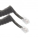 15 ft. Handset cord, mod-mod, Charcoal Grey