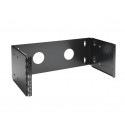 4 RU (H 7.0") Wall Bracket, Divided Hinges, Depth Adjustable 9" to 15"