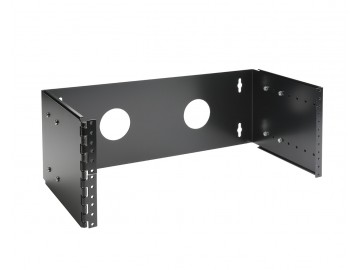 4 RU (H 7.0") Wall Bracket, Divided Hinges, Depth Adjustable 9" to 15"