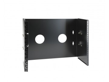 8 RU (H 14.0") Wall Bracket, Divided Hinges, Depth Adjustable 9" to 15"