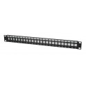 24 Port Blank Panel for Keystone Jacks, 19" Rack Mount