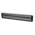 48 Port Blank Panel for Keystone Jacks, 19" Rack Mount