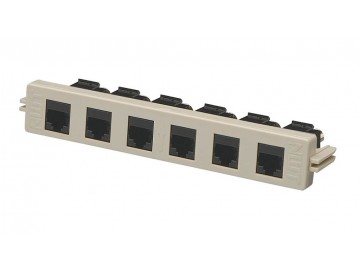 6 Port - Balun F-Type to RJ45 Module - BIX Mount