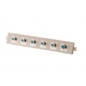 6 Port - F-Type 3Ghz. with F81 (Female to Female Coupler) - BIX type Mount