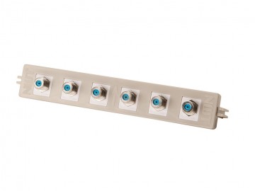 6 Port - F-Type 3Ghz. with F81 (Female to Female Coupler) - BIX Mount