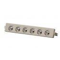 6 Port - F-Type with F81 (Female to Female Coupler) - BIX type Mount