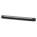 24 Port Category 6 Patch Panel, Front Access, 19" Rack Mount 
