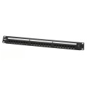 24 Port Category 6 Patch Panel, 19" Rack Mount 