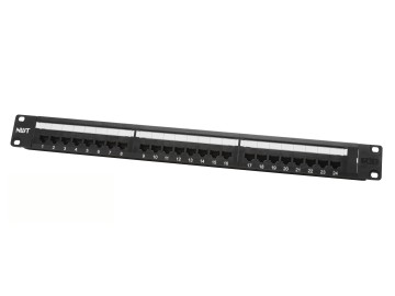 24 Port Category 6 Patch Panel, 19" Rack Mount 