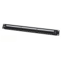 24 Port Category 5E Patch Panel, Front Access, 19" Rack Mount 