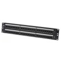 48 Port Category 6 Patch Panel,19" Rack Mount 