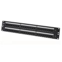 48 Port Category 5E Patch Panel, Front Access, 19" Rack Mount 