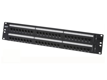 48 Port Category 5E Patch Panel, 19" Rack Mount 