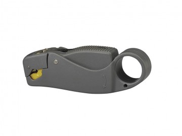 Coax cable stripper for RG-6, RG-59 & RG-58, adjustable blades 