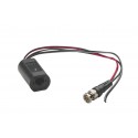 CCTV Balun, 8C RJ45 to Male BNC, DC & Data cord pass-thru