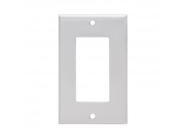 Single Gang Decora Cover Plate, White