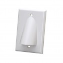 Bull Nose plate single gang, White