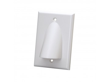 Bull Nose plate single gang, White