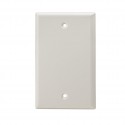 Blank Flush Mount Keystone Plate, Smooth Type, White 