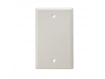 Blank Flush Mount Keystone Plate, Smooth Type, White 