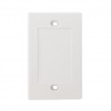 Blank Flush Mount Keystone Plate, NWT Design, White 