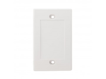 Blank Flush Mount Keystone Plate, NWT Design, White 