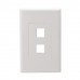 2 Port Oversize Designer 2 pc. Keystone Plate, no visible screws