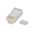 Modular Plug 8P8C for solid wire cable, with wire guide, Cat.6