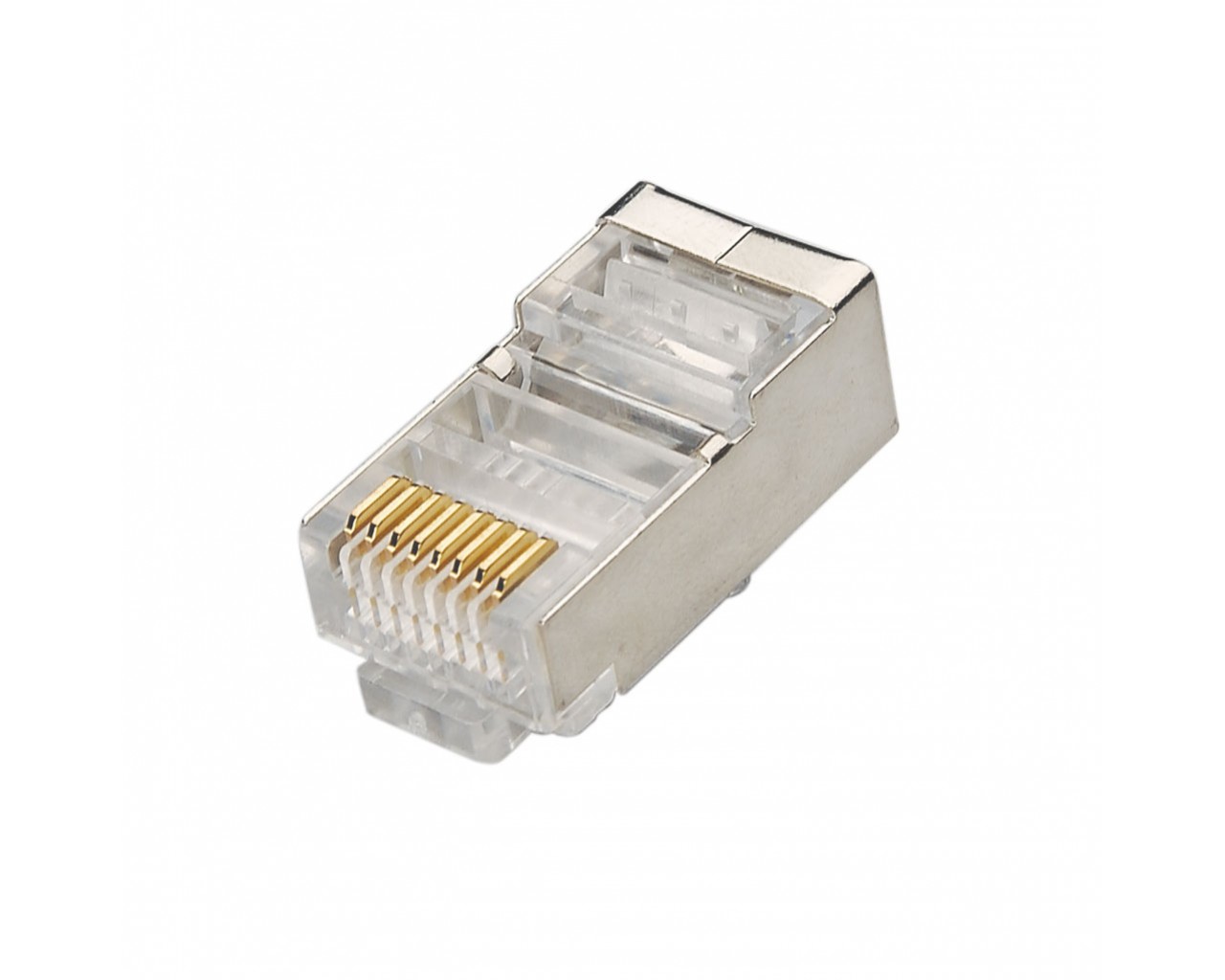 thumbnail image 2 of 1000-Pack LAswitch CAT5e Shielded RJ45 Modular Plugs – 8P8C Pass Through Connectors 2 of 5