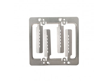 Double gang mounting bracket for single or double drywall 