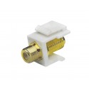 F-Type Keystone Jack 900 MHz., White 