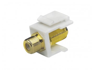 F-Type Keystone Jack 900 MHz., White 