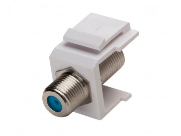 F-Type Keystone Jack 3Ghz., White