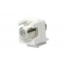 F-Type Keystone Jack, low profile, 1 Ghz., White 