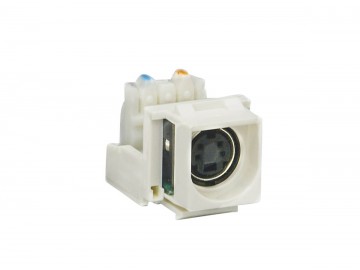 S-Video Keystone Module, S-Video Female to 110 IDC, White 