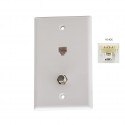 Combo 4C X F81 Quick Connect Flush Mount Jack, White 