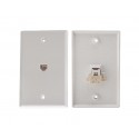 4C Quick Connect Voice Flush Mount Jack, White 