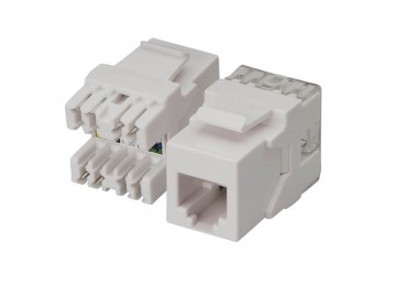 Voice Keystone Jack, 6C USOC, 110 IDC, 180 deg., low profile