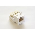 Voice Keystone Jack, 6C USOC, 110 IDC., White