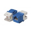 Cat. 5E Keystone Jack, 1 Gbps rated, 110 IDC, 180 deg., low profile.         Colours: XX= BL, WH, GN, RD