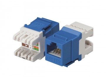 Cat.5E Keystone Jack, 110 IDC, 180 deg. low profile