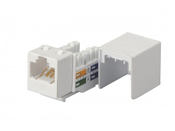 Cat. 6A Keystone Jack, 10 Gbps rated, 110 IDC, 90 deg. 