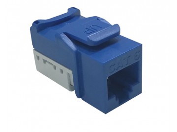 Cat. 6, Quick Connect Keystone Jack, 10 Gbps rated, 110 IDC. Colours: XX = BL, WH
