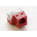 Voice Tool-Less Keystone Jack, 6C., Red