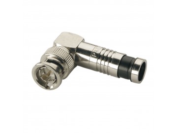 BNC-Male for RG6, L-type, Nickel Plated 