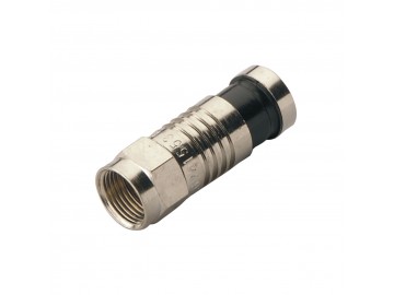 F-Male for RG6, Nickel Plated 