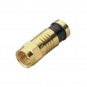F-Male for RG6, Gold Plated 