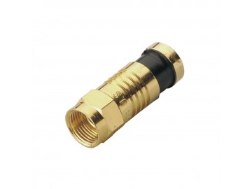 F-Male for RG6, Gold Plated 