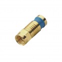 F-Male for RG6 Quad, Gold Plated